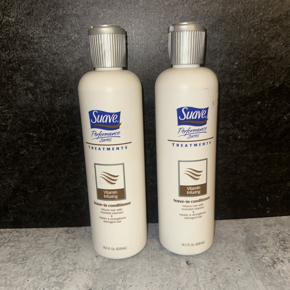 2 Lot Suave preformance series treatments leave in conditioner vitamin infusing